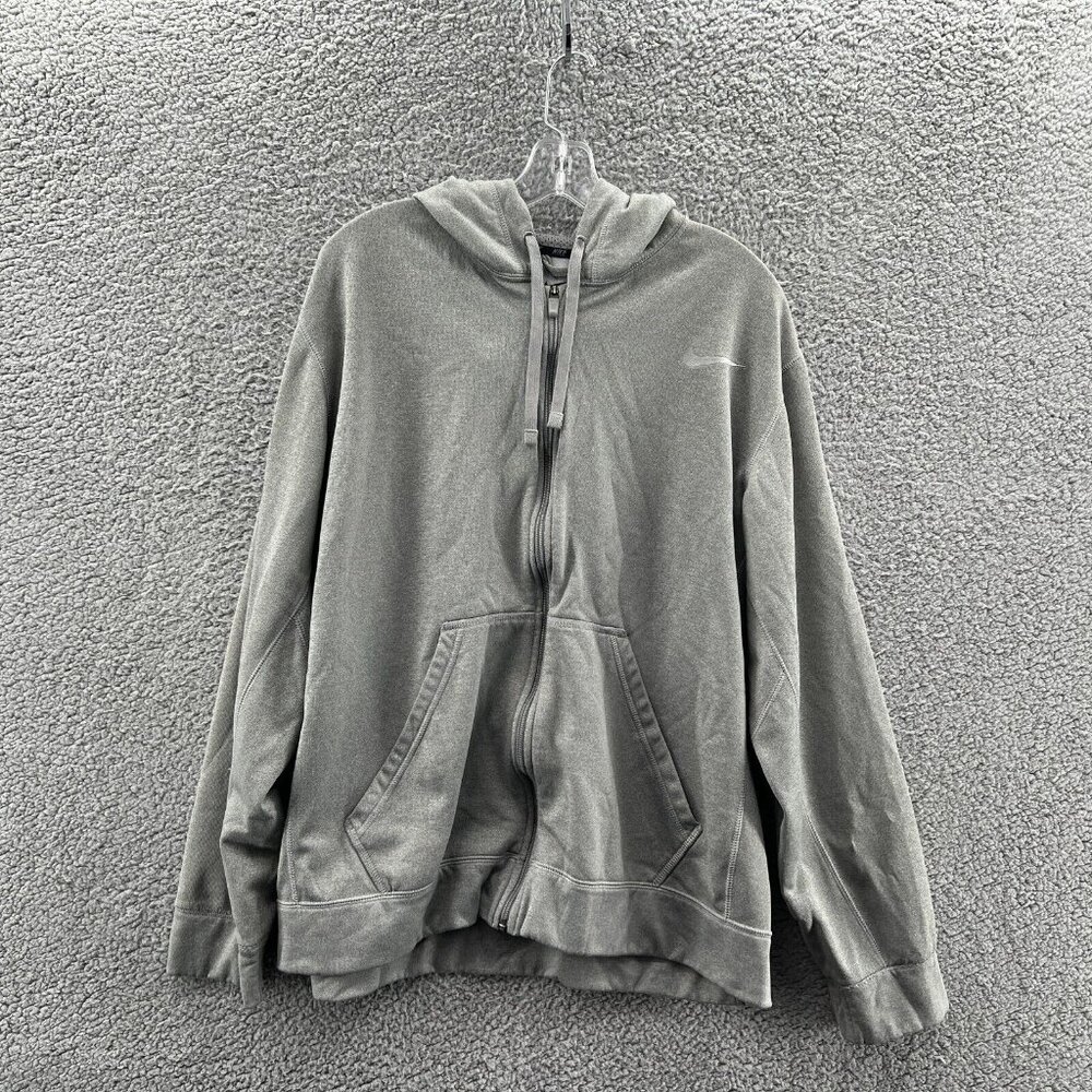 Nike Therma-Fit Zip Up Jacket Long Sleeve Mens XL Hooded Gray